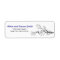 Love Birds Return Address Label Blue
