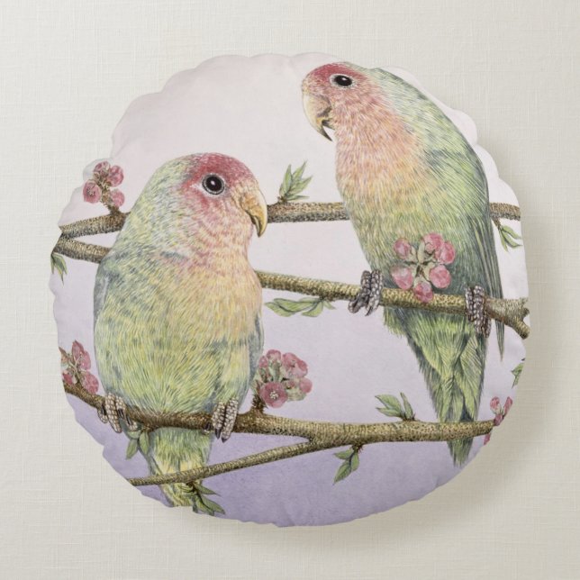 Love Birds Round Pillow (Front)
