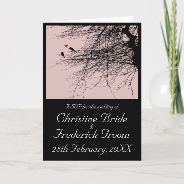 Love Birds, RSVP card (Front)