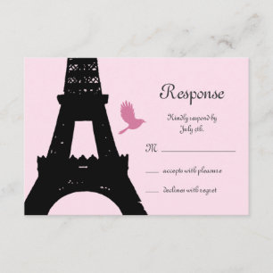 Love Birds RSVP (pink) Card