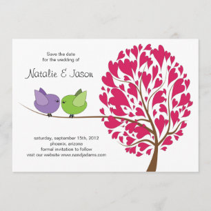 Love Birds Save the Date card