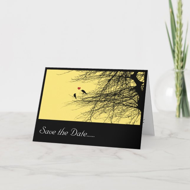Love Birds, save the date card (Front)