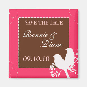 Love Birds Save the Date Magnet
