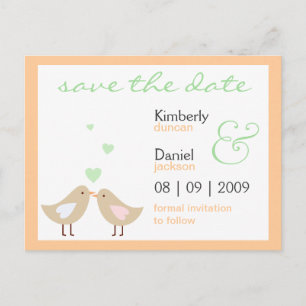 Love Birds Save the Date Postcard