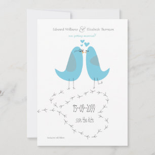 Love Birds Save the Date Wedding Announcement