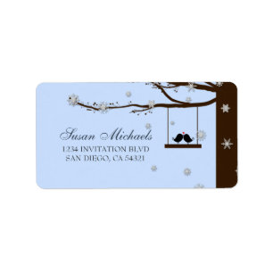 Love Birds Snowflakes Oak Tree Address Labels