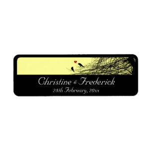 Love Birds, souvenir wedding labels