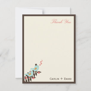 Love Birds Thank You Card