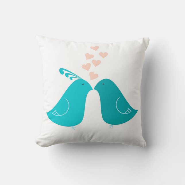 Love Birds Throw Pillow (Front)