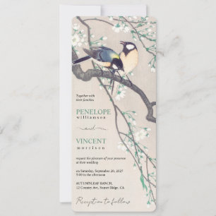Love Birds - Vintage Art Wedding Invitation