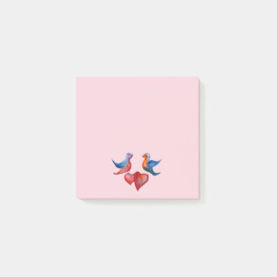 Love Birds Watercolor Art Post-it Notes