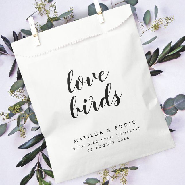 Love Birds | Wedding Bird Seed Confetti Sprinkle Favour Bag (Creator Uploaded)