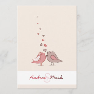 Love Birds Wedding Invitation