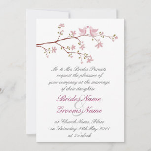 Love Birds Wedding Invitation