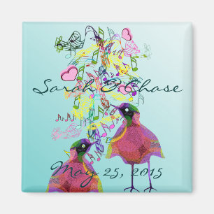 Love Birds Wedding Magnet