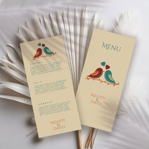 Love Birds Wedding Menu