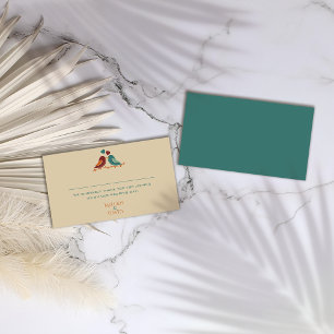 Love Birds Wedding Place Card