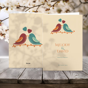 Love Birds Wedding Program