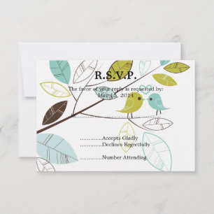 Love Birds Wedding RSVP