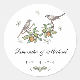 Love Birds Wedding Stickers