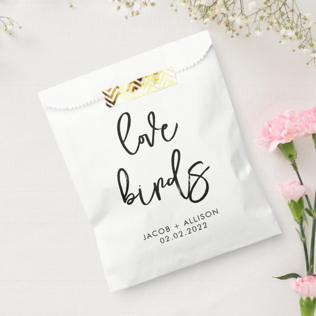 love birds wildflower seeds wedding confetti favou favour bag (Sealed)