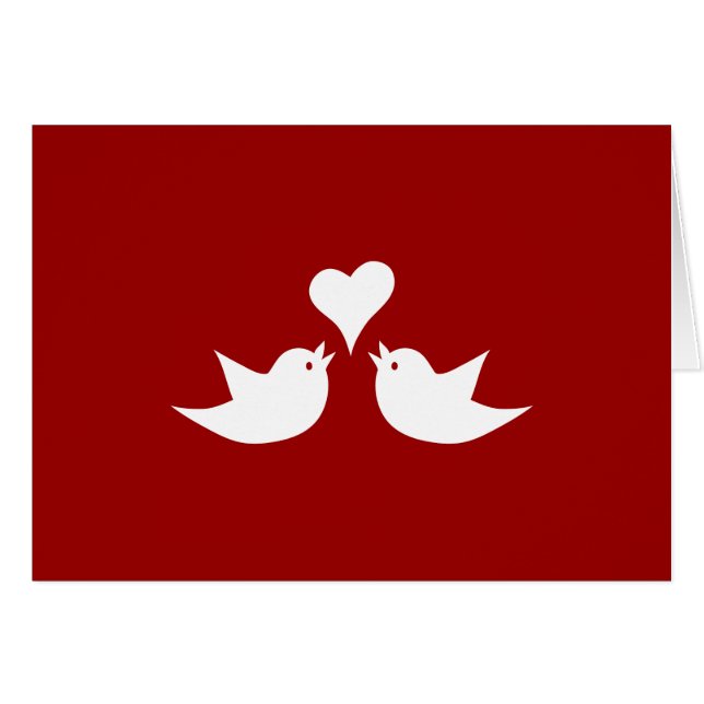Love Birds with Heart Wedding Enagement (Front Horizontal)