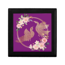 Love birds Wooden Jewellery Keepsake Box valentine