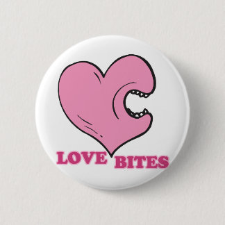 love bites biting heart 2 inch round button
