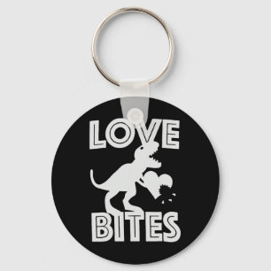Love Bites Dinosaur Valentine  Keychain