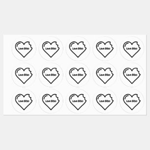 Love Bites Stickers Labels