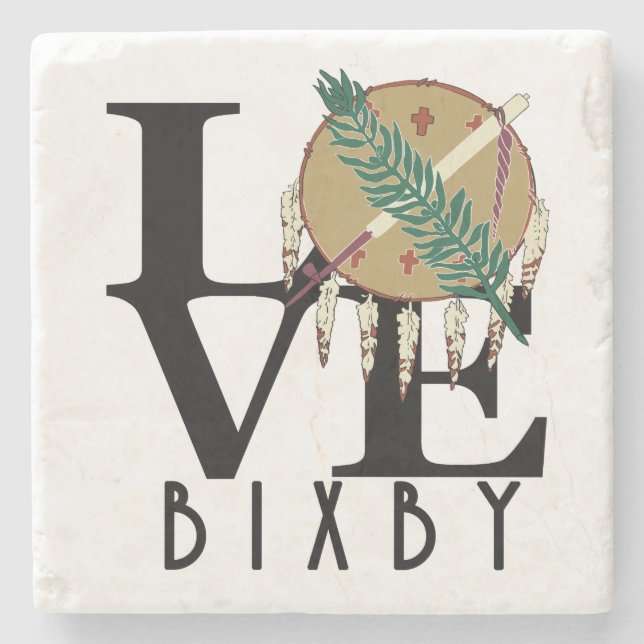 LOVE Bixby Stone Coaster (Front)