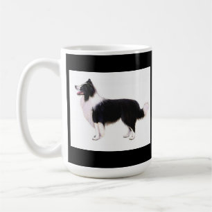 Love Black and White Border Collie Puppy Dog Mug