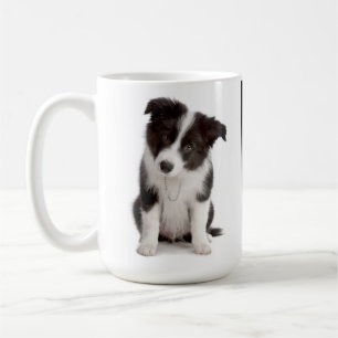 Love Black and White Border Collie Puppy Dog Mug
