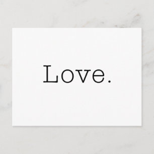 Love. Black And White Love Quote Template Postcard
