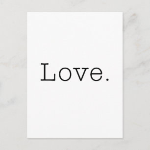 Love. Black And White Love Quote Template Postcard