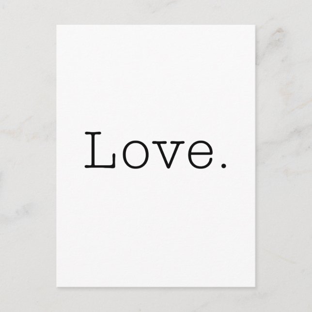 Love. Black And White Love Quote Template Postcard (Front)