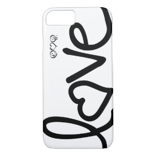 love - black and white typography iPhone 8/7 case