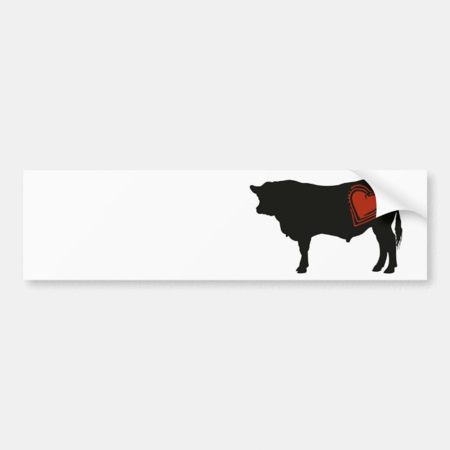 Love Black Angus Beef Bumper Sticker (Front)