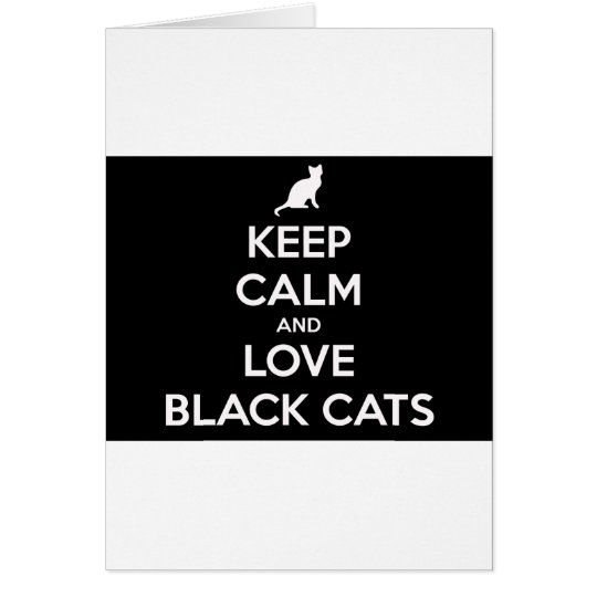 Love Black Cats Card