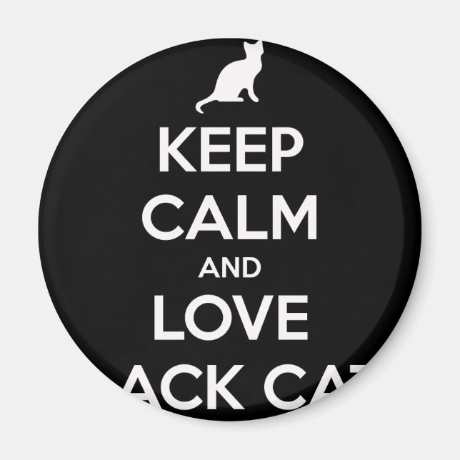 Love Black Cats Magnet (Front)