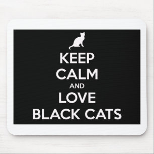 Love Black Cats Mouse Pad