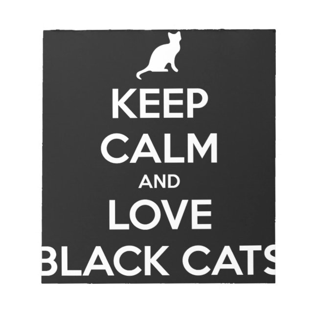 Love Black Cats Notepad (Front)