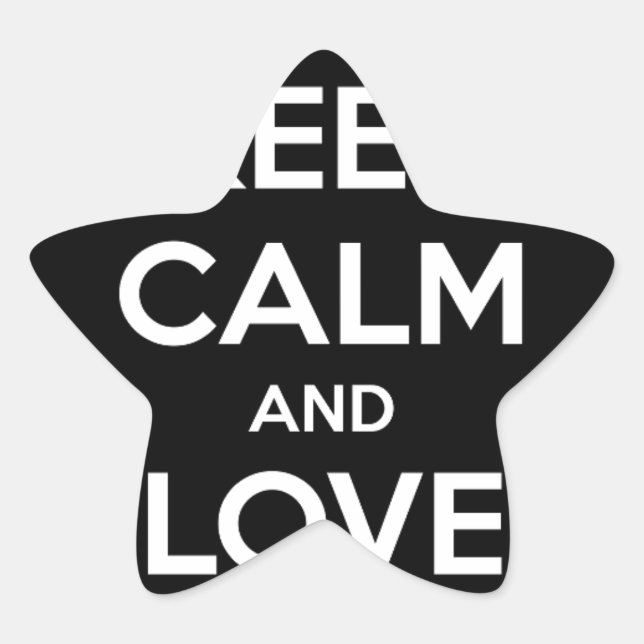 Love Black Cats Star Sticker (Front)