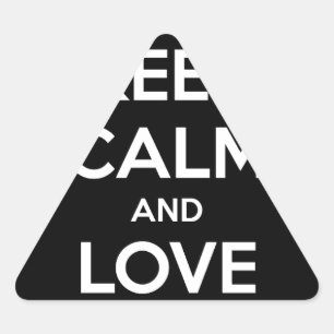 Love Black Cats Triangle Sticker