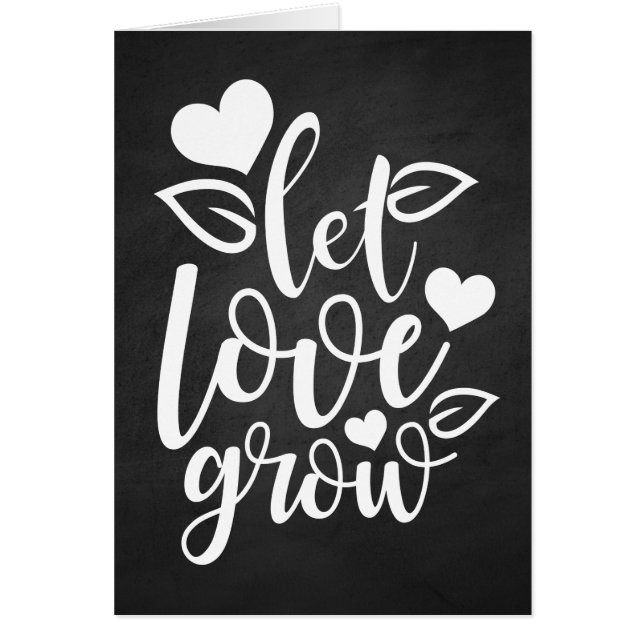 Love Black Chalkboard Penser à vous Mariage (Devant)