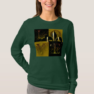 Love black gold, Fleur de Lis, customizable text T-Shirt