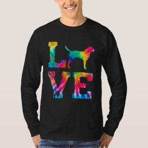 Love Black Labrador Tie Dye Dog Mom Dad T-Shirt