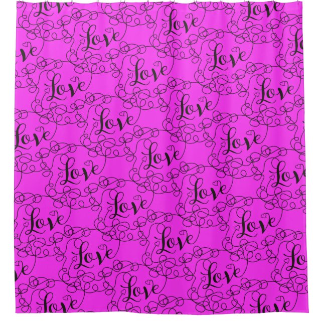 LOVE black seamless pattern with LINES (Front)