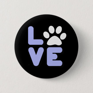LOVE - Blk/Blu 2 Inch Round Button