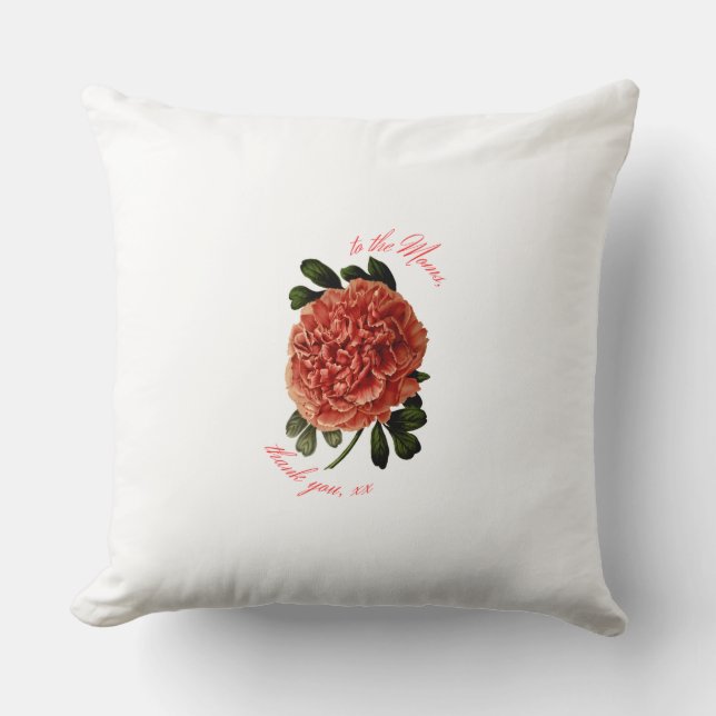 Love Blooms for Mom Throw Pillow (Front)